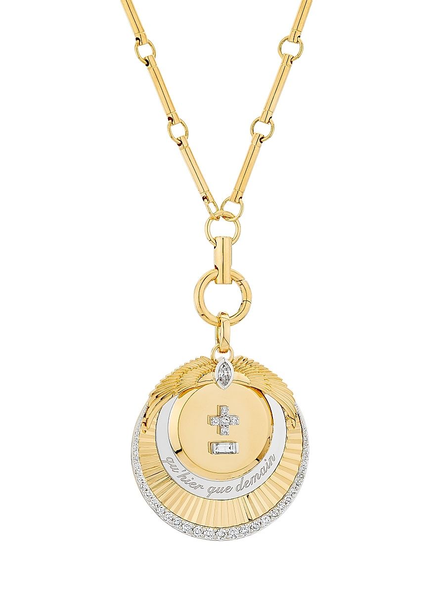 Women's Vivacity 18K Yellow Gold & 1.33 TCW Diamond Pendant Necklace - Yellow Gold
