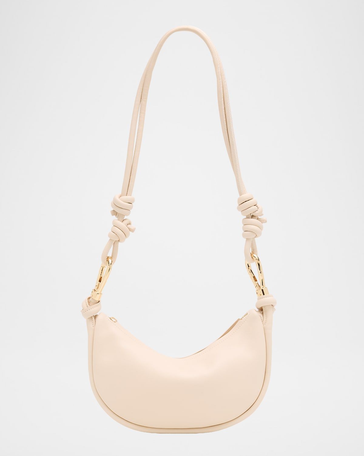 Avery Curved Leather Crossbody Bag