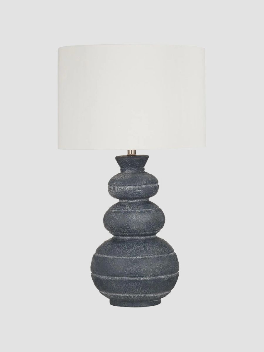 Carmel Triple Gourd Table Lamp - Blue