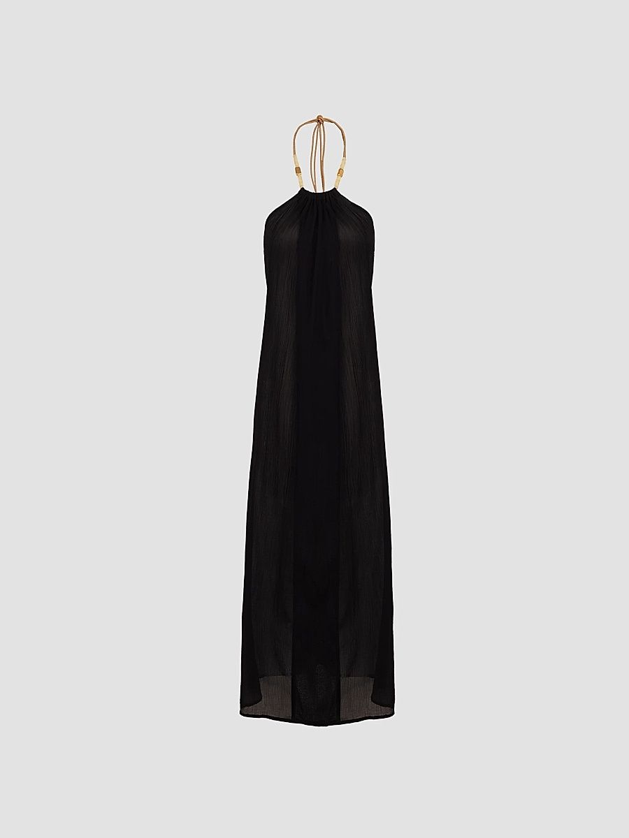 ViX by Paula Hermanny Women's Cloe Cover-Up Maxi Dress - Black - Size XL