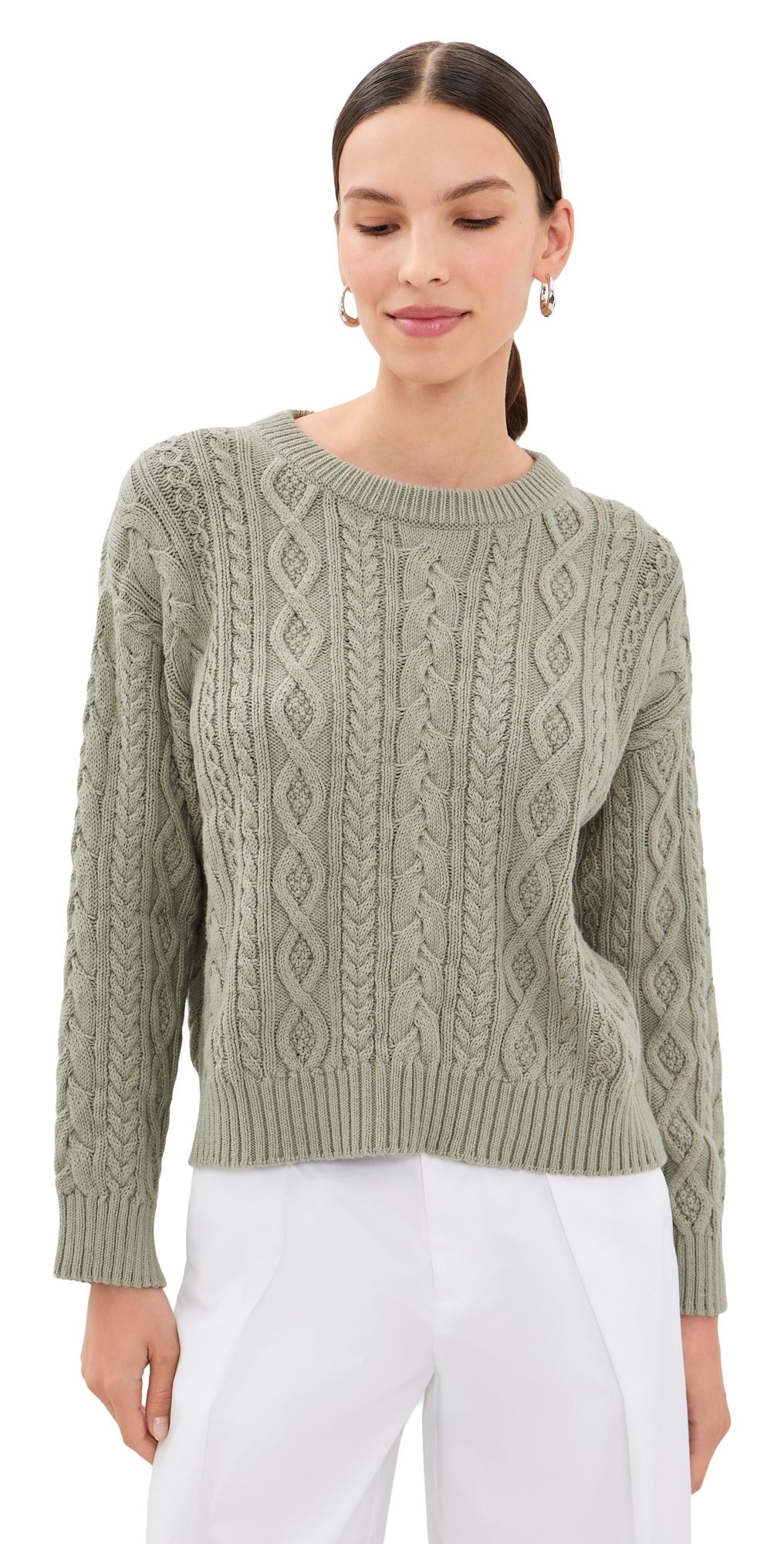 Jenni Kayne Aire Crewneck Pullover Sage S