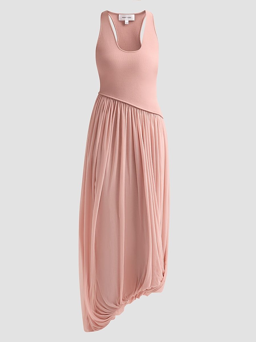 Women's Meyer Asymmetric Midi Dress - Mauve - Size XL