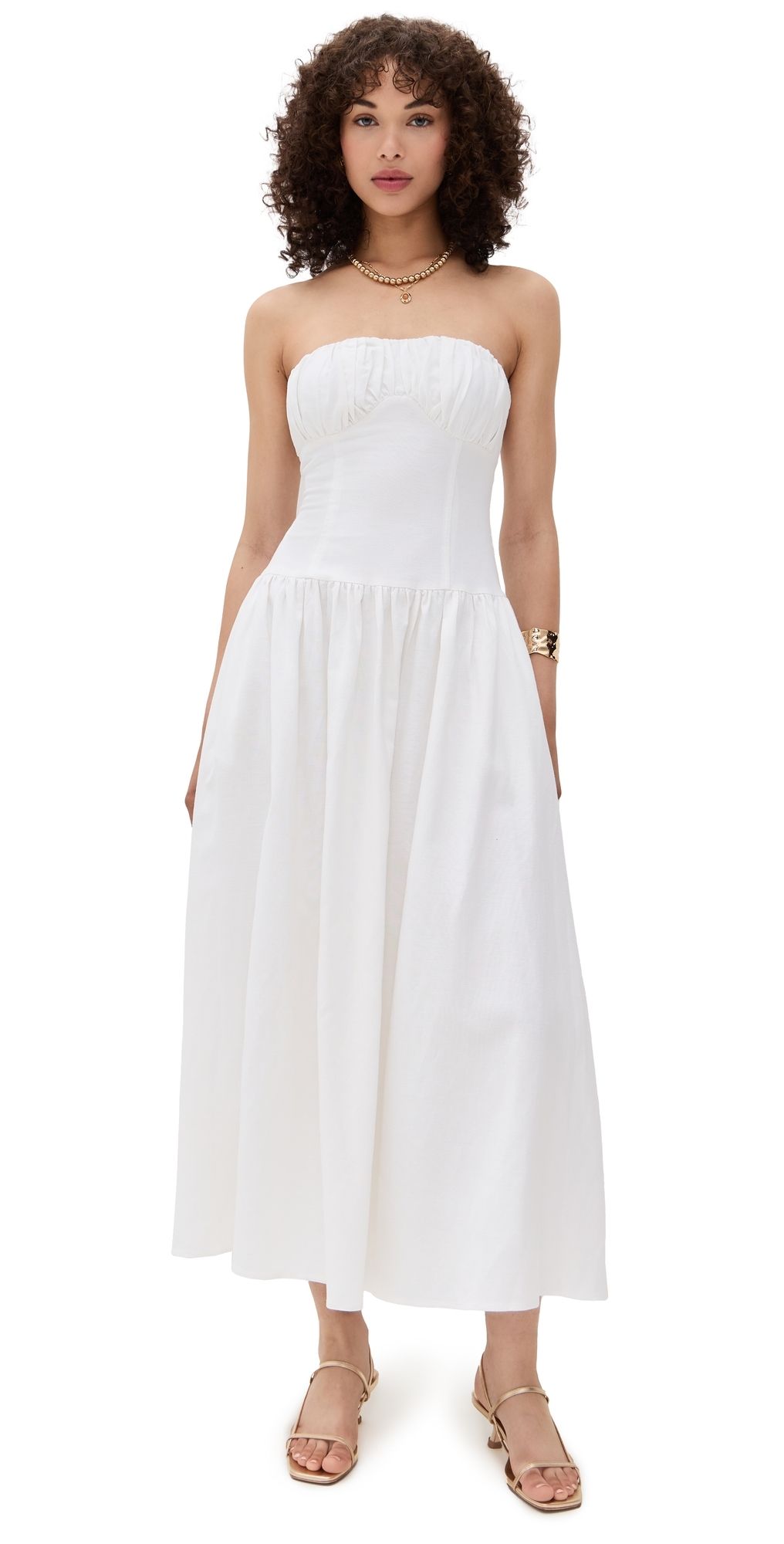 Seven Wonders Zahlia Midi Dress White S