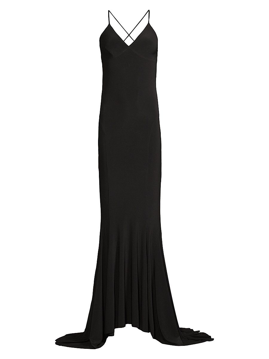 Women's Crisscross Scoopback Gown - Black - Size XL