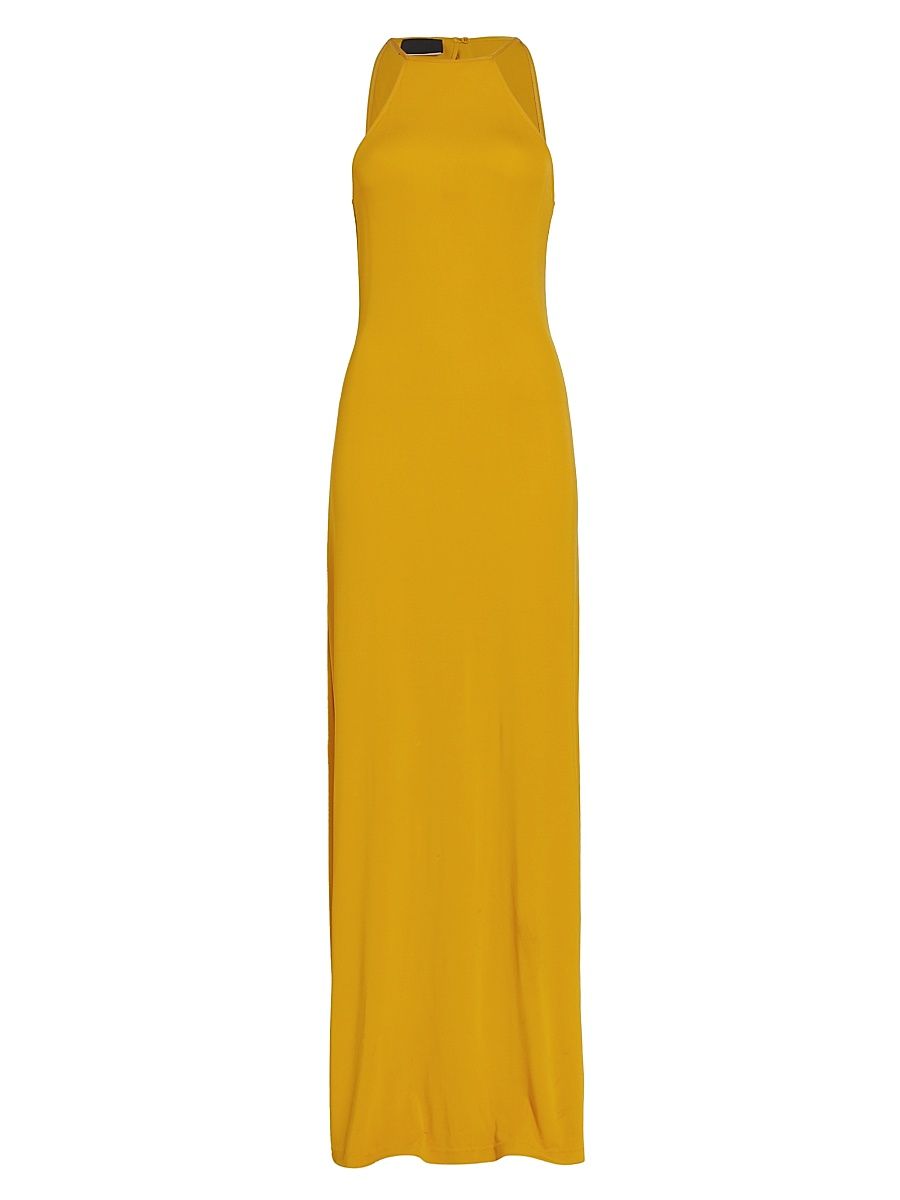 Women's Lucette Floor-Length Dress - Mustard - Size Medium