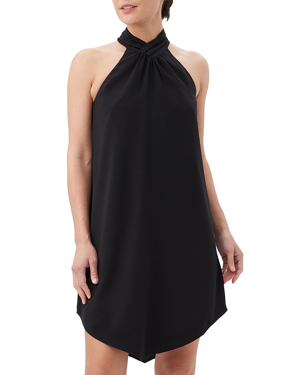 Women's Hiroto Halterneck Minidress - Black - Size XS
