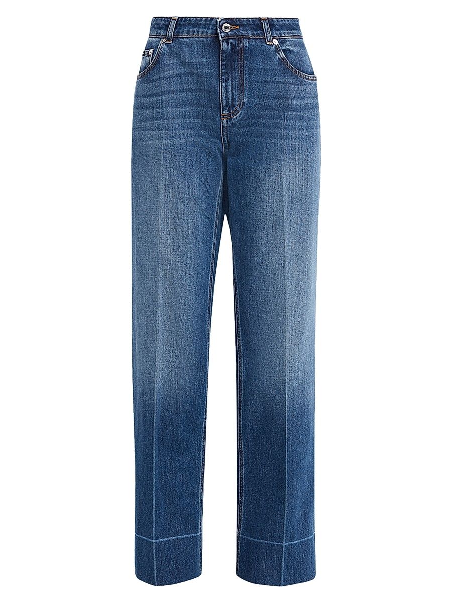 Women's Orta Mid-Rise Straight-Leg Jeans - Blue - Size 10