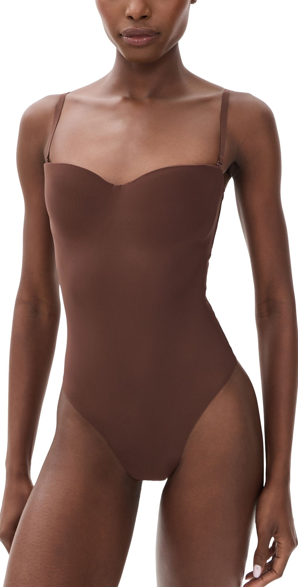 SKIMS Molded Thong Bodysuit Cocoa M