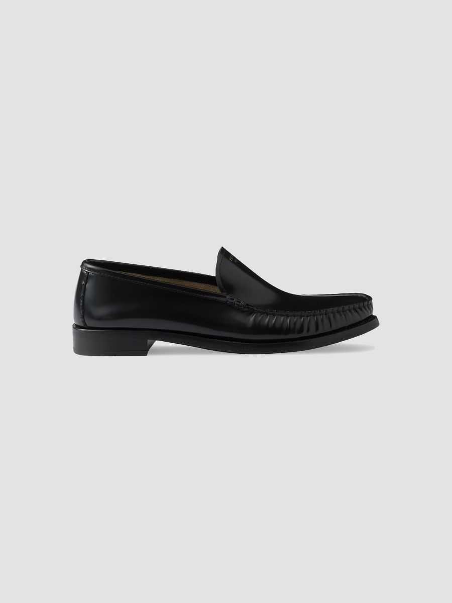 Prada Women's Women's's Brushed Leather Loafers - Black - Size 7.5
