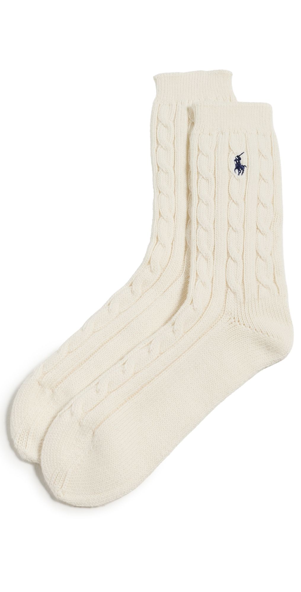 Polo Ralph Lauren Cable Knit Socks Ivory One Size