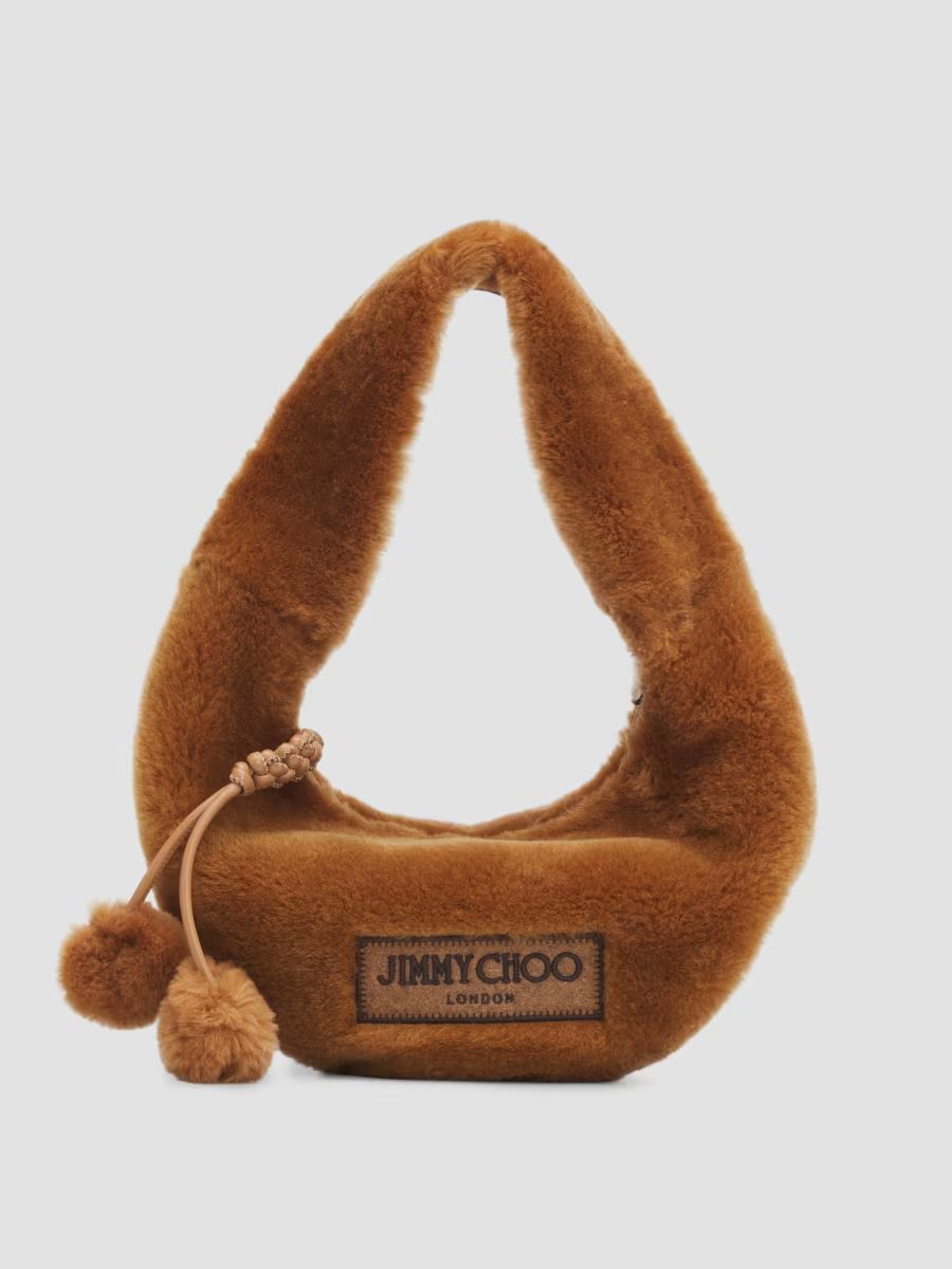 Jimmy Choo Women's Shearling Hobo Bag - Teddy Light Gold