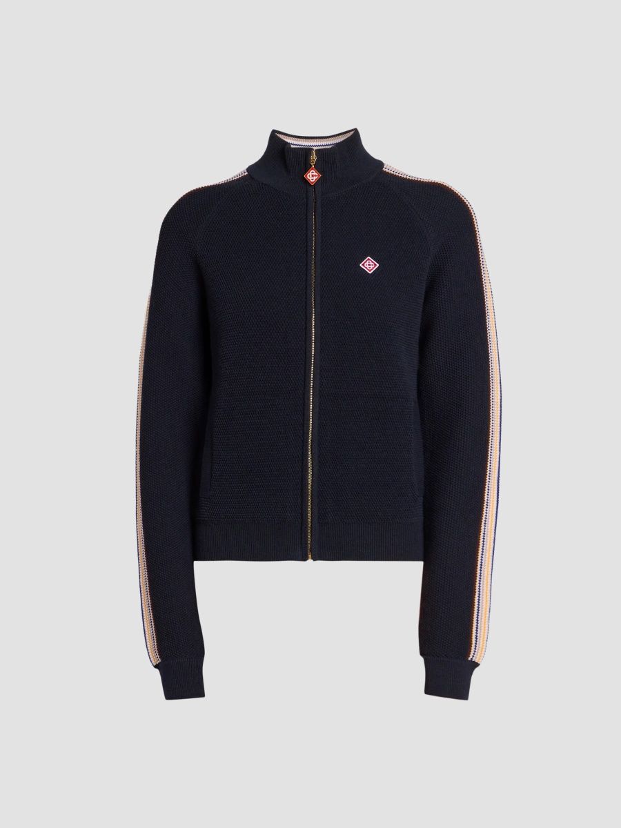 Casablanca Women's Café Culture Track Top - Blend Navy - Size XL