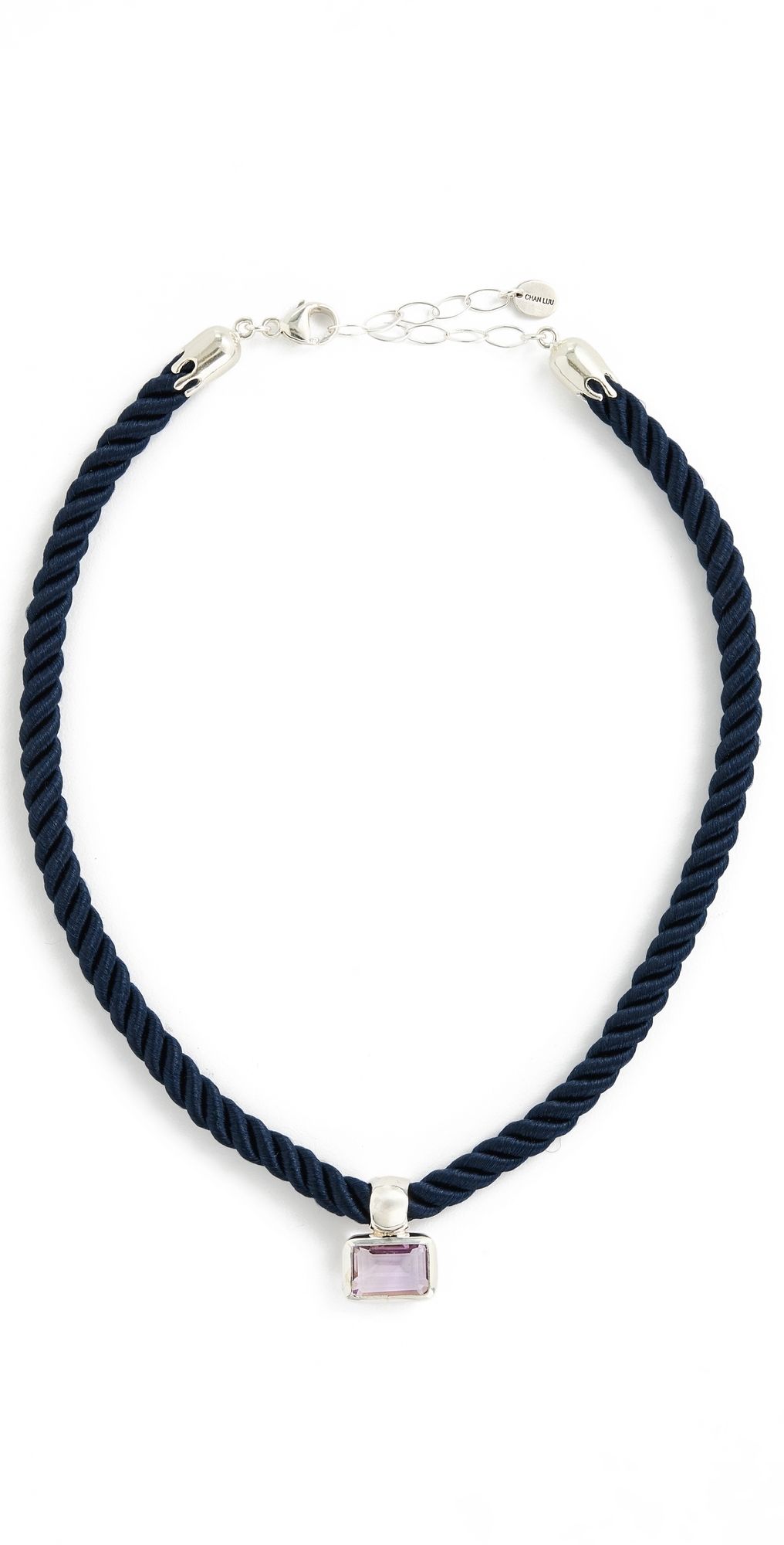 Chan Luu Sterling Silver Necklace Amethyst One Size
