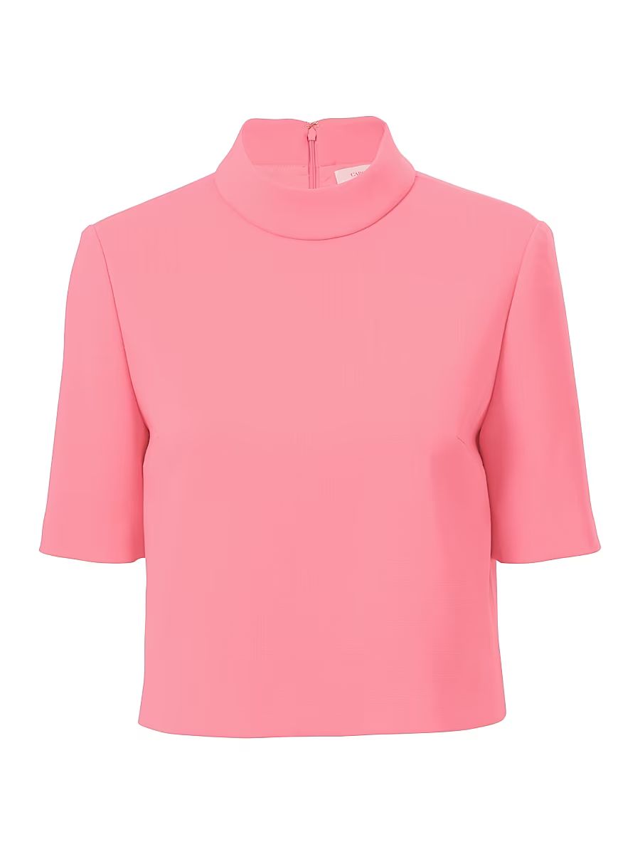 Women's Stretch-Wool Mock Turtleneck Top - Sunset - Size 6