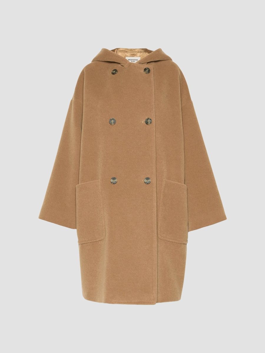 Weekend Max Mara Women's Wool and Alpaca Beaver Cloth Coat - Camel - Size 0