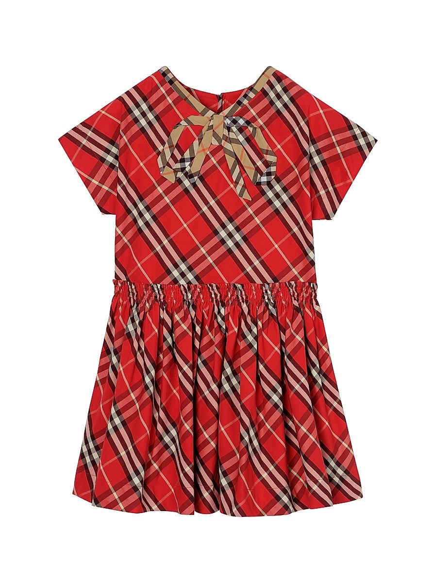 Little Girl's & Girl's Deborah Check Dress - Crayon Red - Size 8