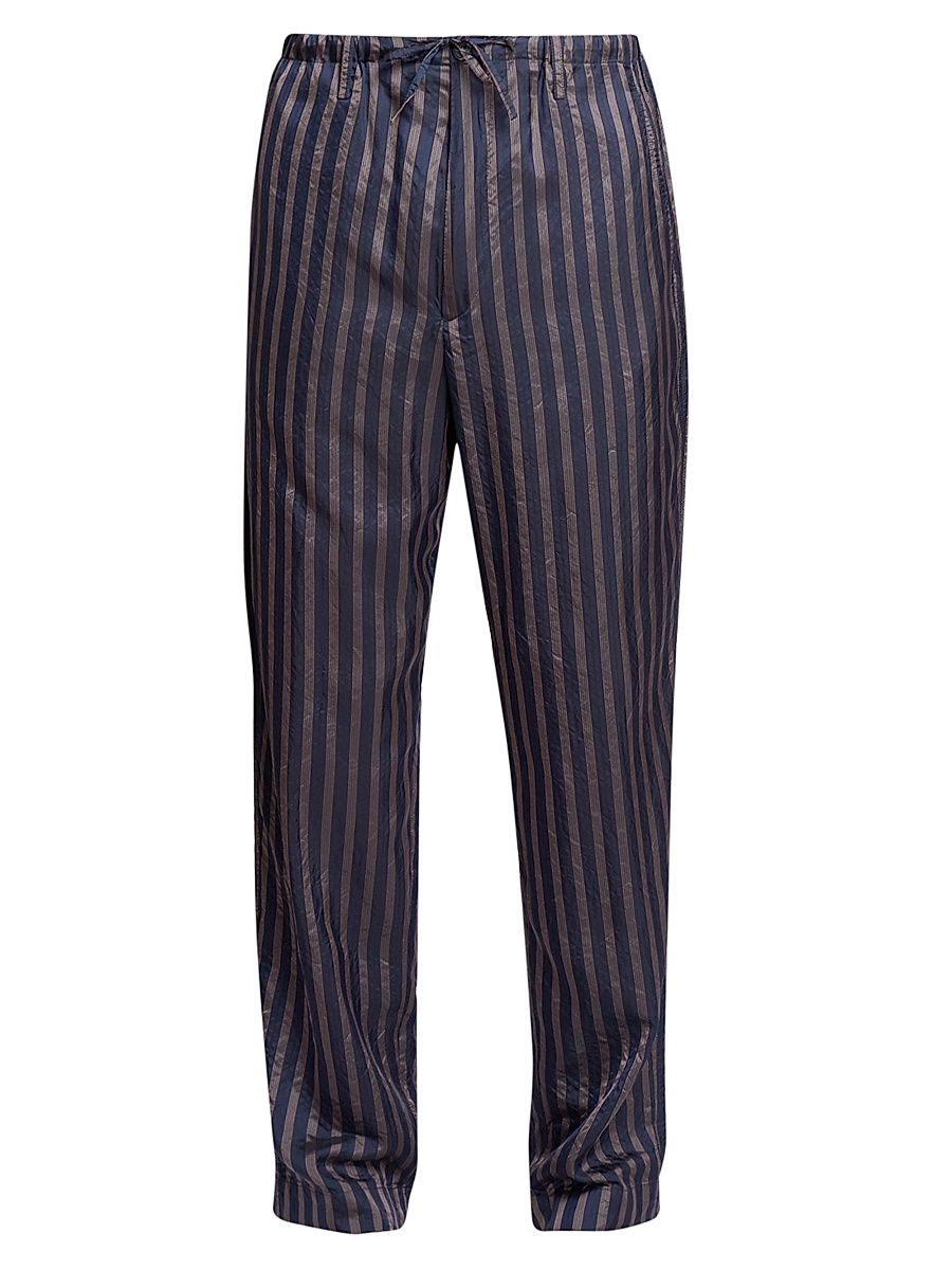 Men's Penny Long Striped Pants - Navy - Size 30