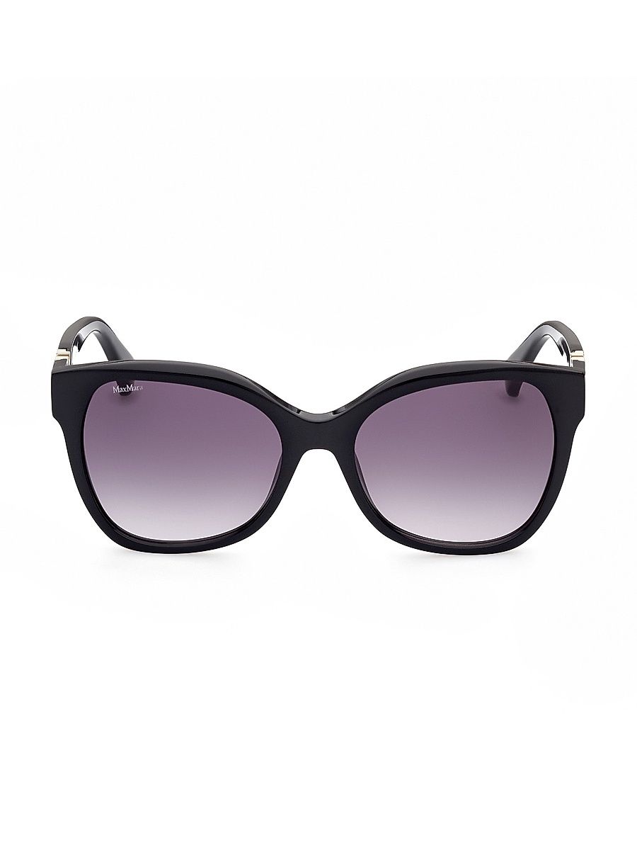 Women's 56MM Butterfly Sunglasses - Black