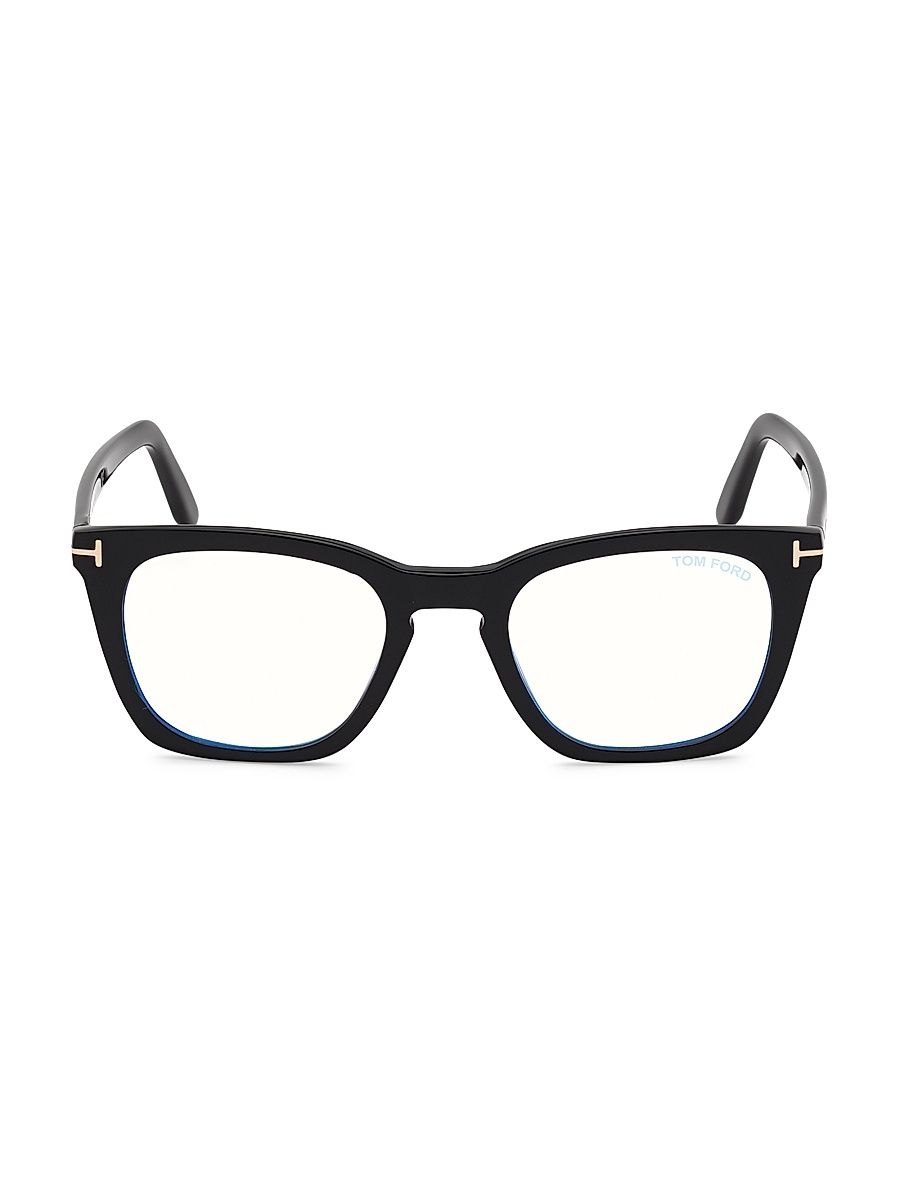 Men's 50MM Blue Filter Optical Glasses - Black