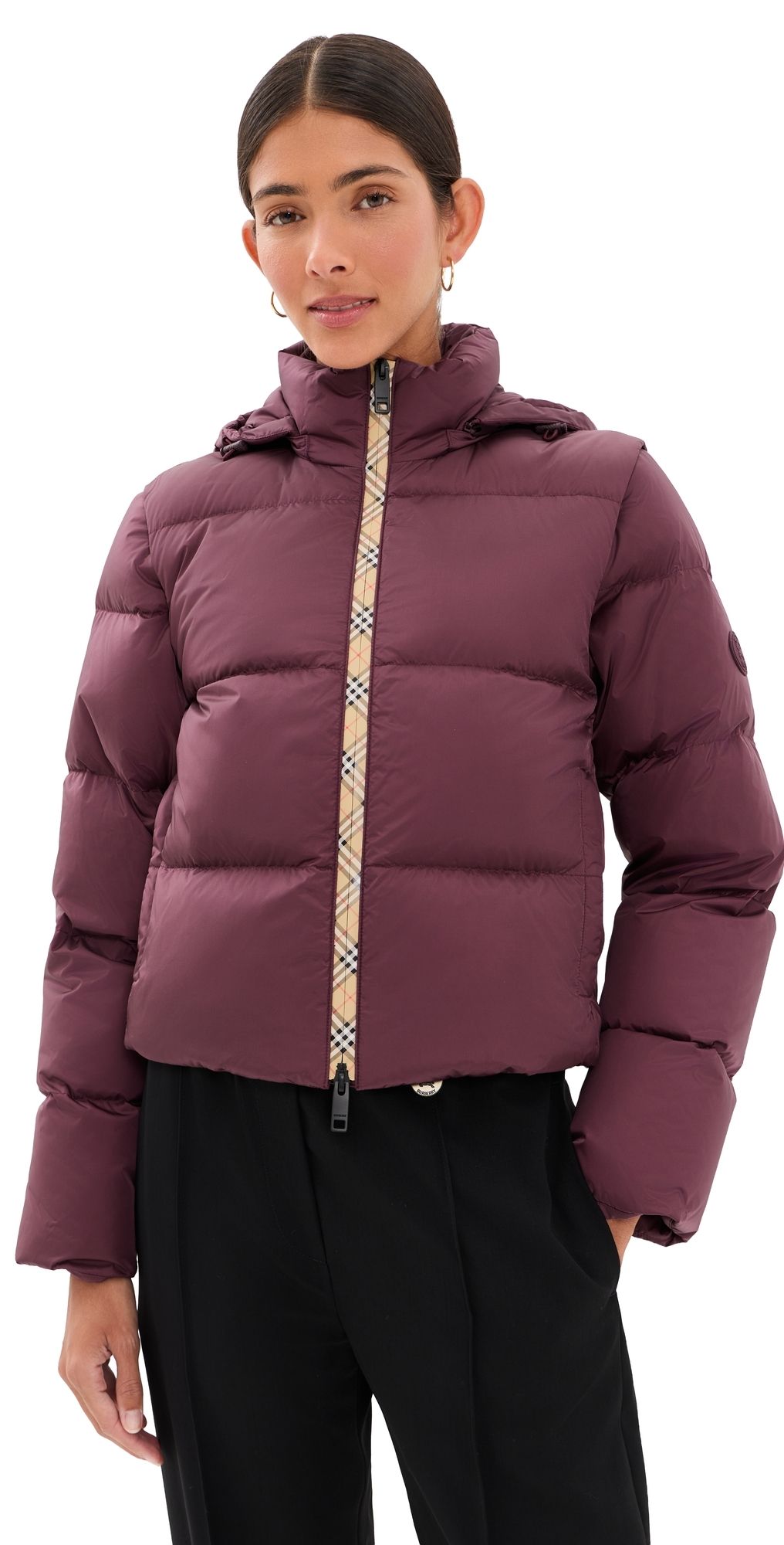 Burberry Ireland Puffer Jacket Vineyard Red L