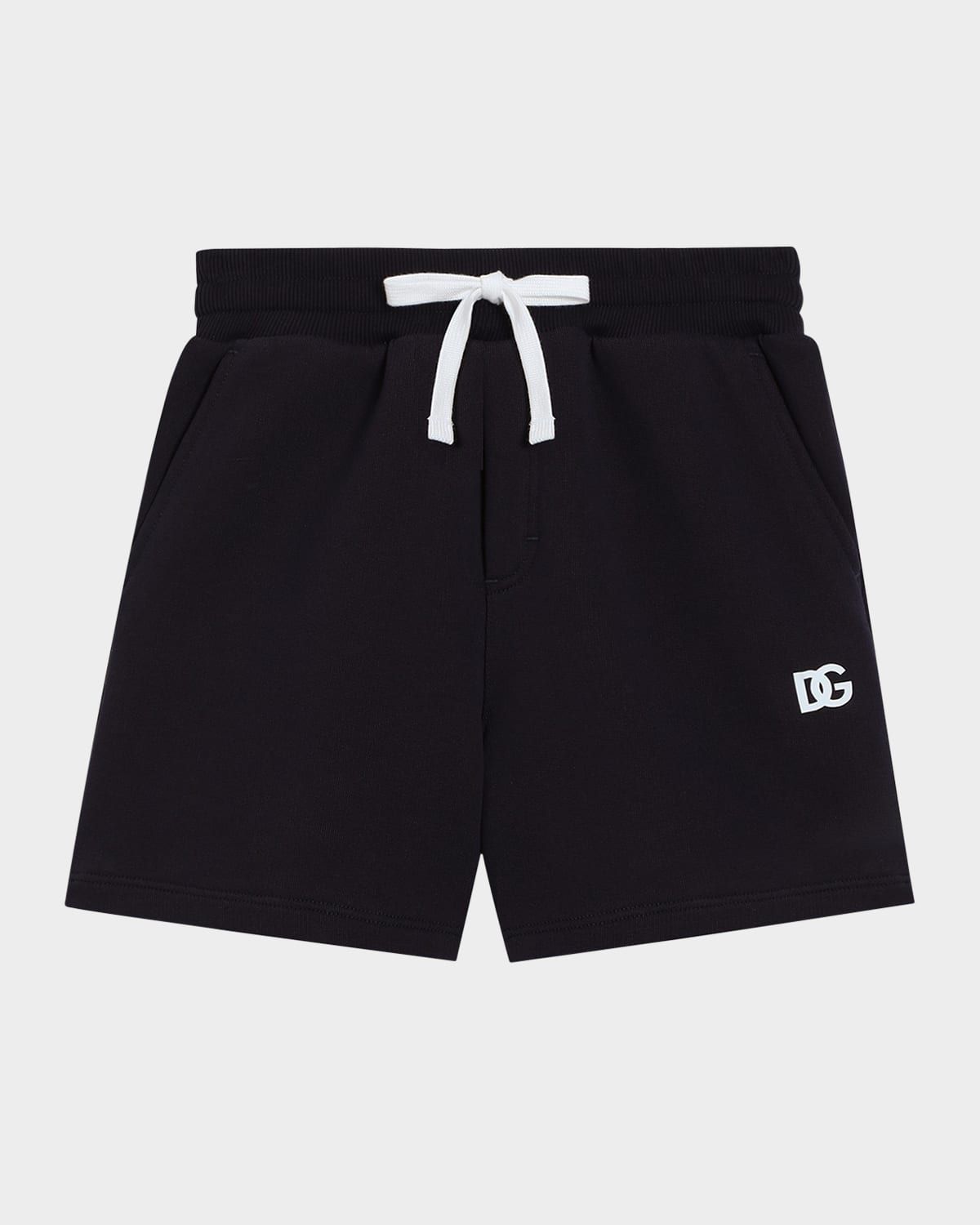Boy & apos;s Jersey Jogger Shorts W/ Rubber DG Logo, Size 4-6