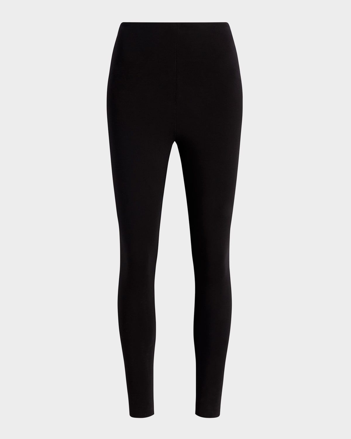 High-Rise Cropped Italian Cotton Leggings