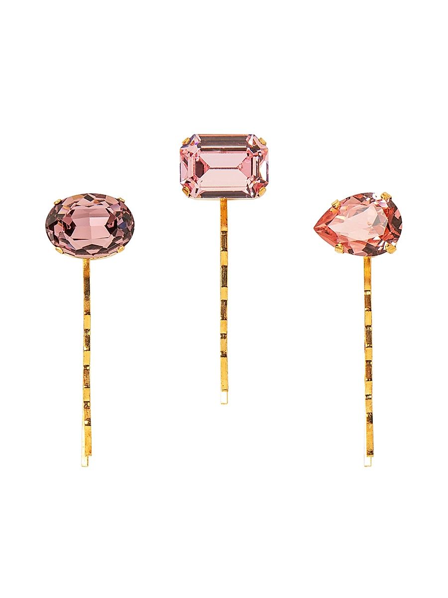 Women's 3-Piece Karina Bobby Pins Set - Red