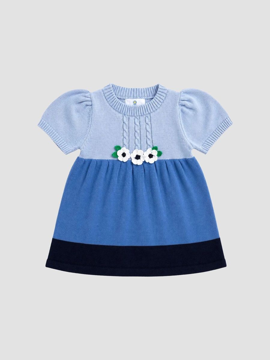 Florence Eiseman Girl's Baby Girl's & Little Girl's Colorblocked Sweaterdress - Blue Navy - Size 6 Months
