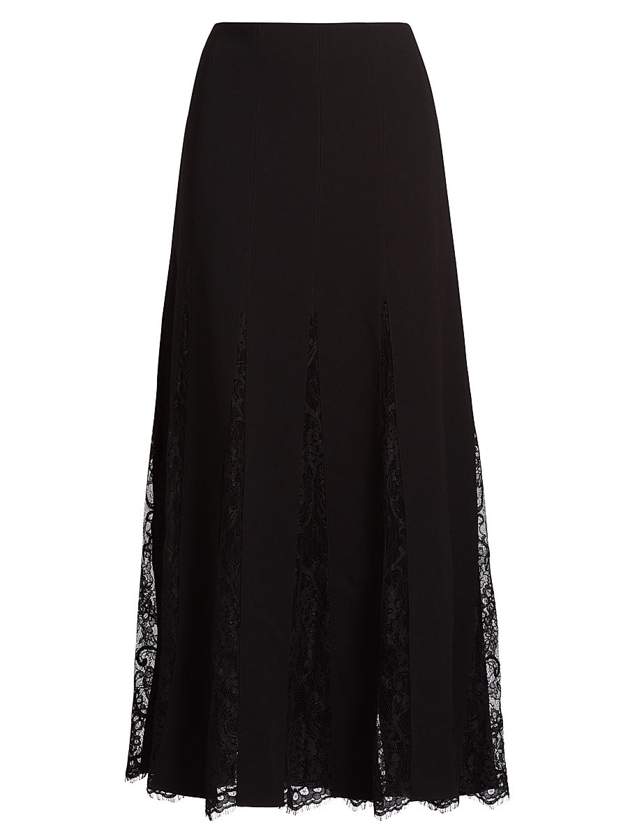 Women's Mira Lace A-Line Maxi Skirt - Black Black - Size 8