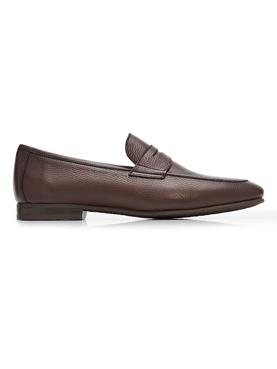 Men's Merritt Leather Penny Loafers - Dark Brown - Size 13