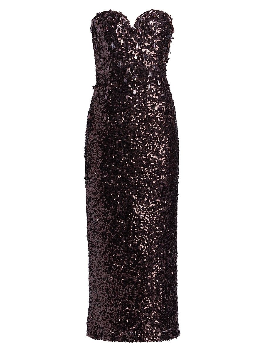 Women's Babe Sequin Cocktail Dress - Plum - Size 10