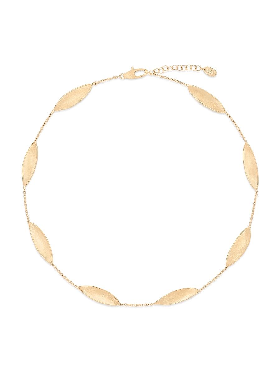 Women's Lunaria Twist 18K Yellow Gold Short Station Necklace - Yellow Gold