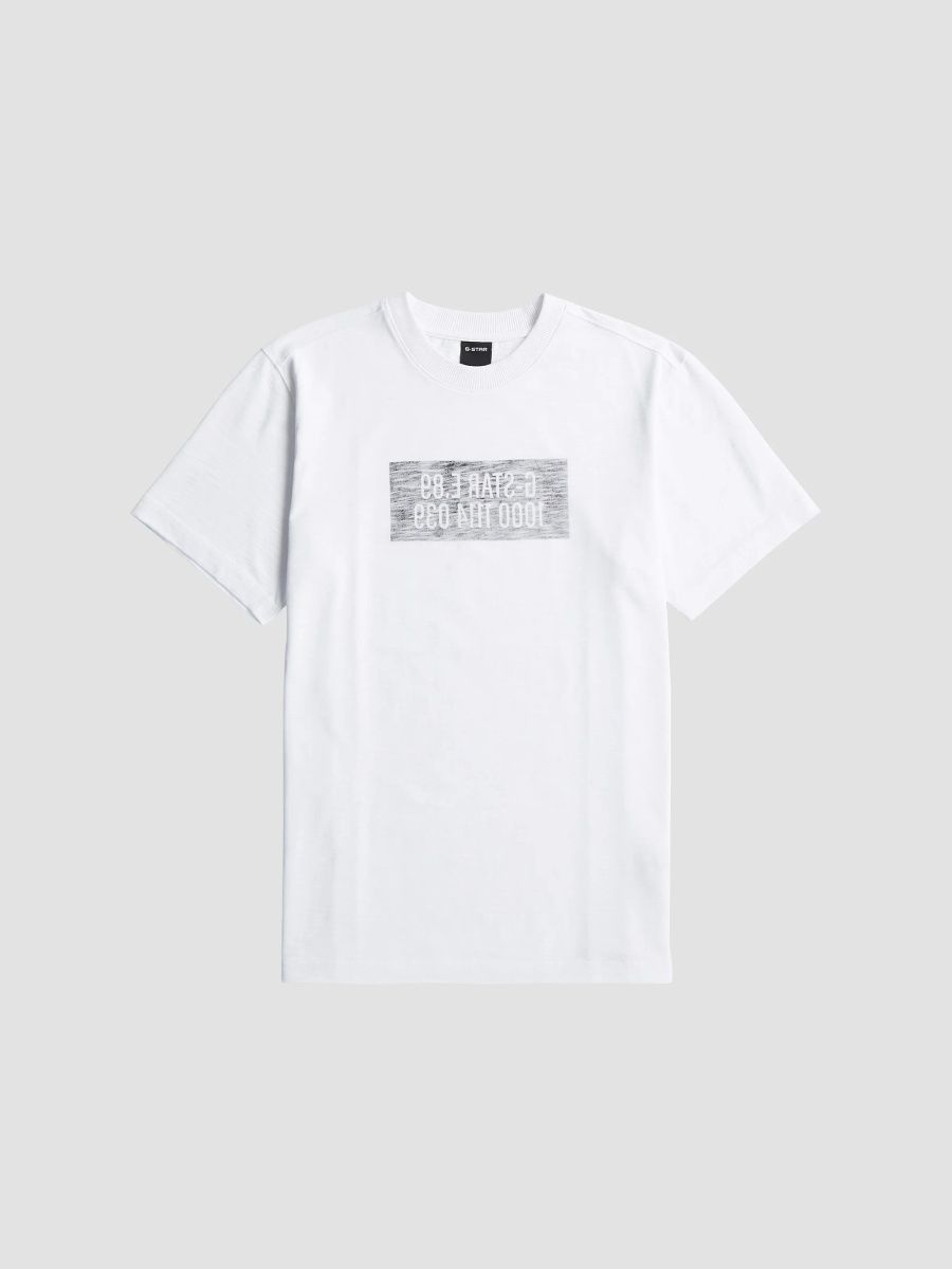 G-Star Men's Faded Front Graphic T-Shirt - White - Size Medium