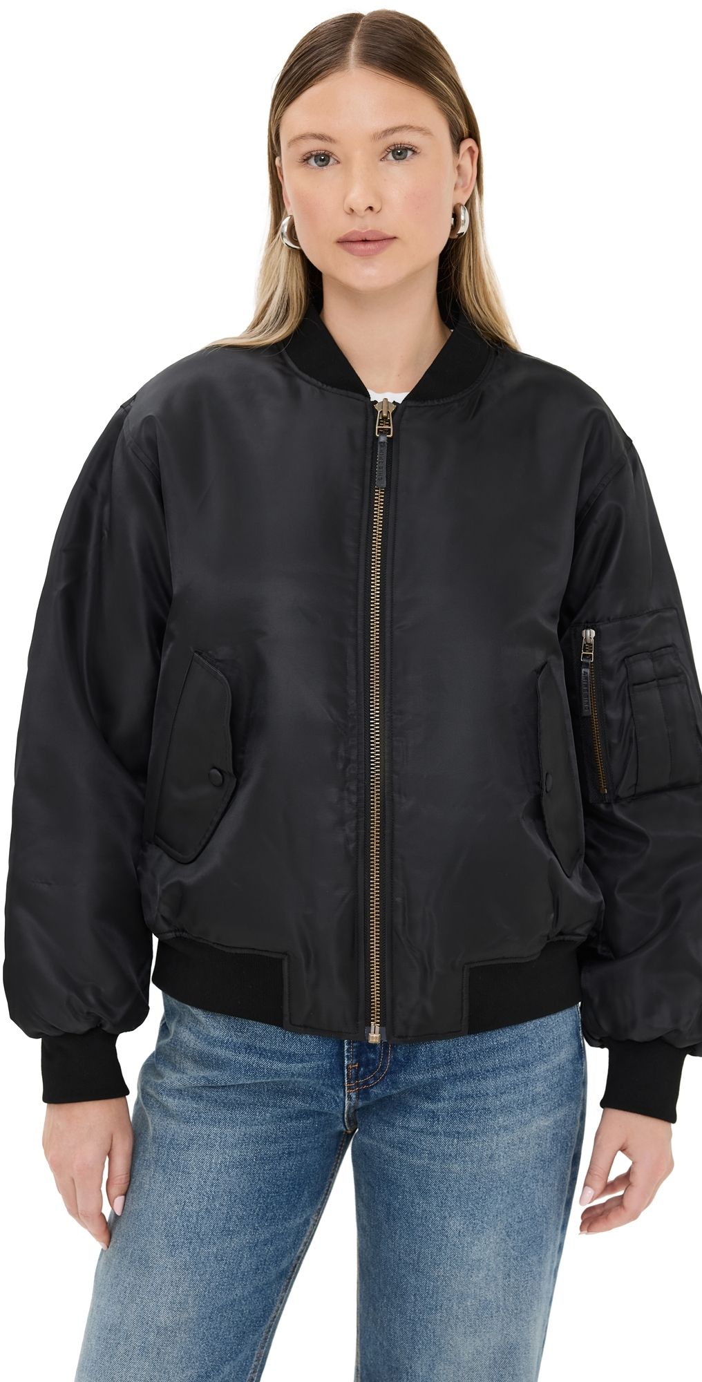 ANINE BING Leon Bomber Jacket Black S