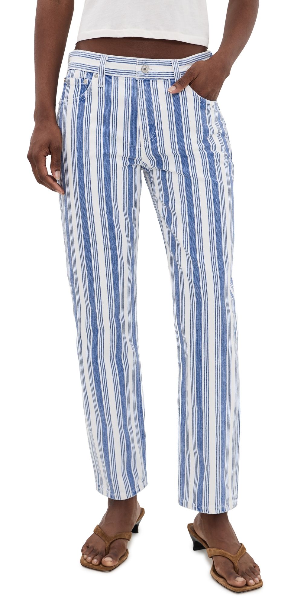 Citizens of Humanity Anissa Straight Jeans Mar Stripe 25