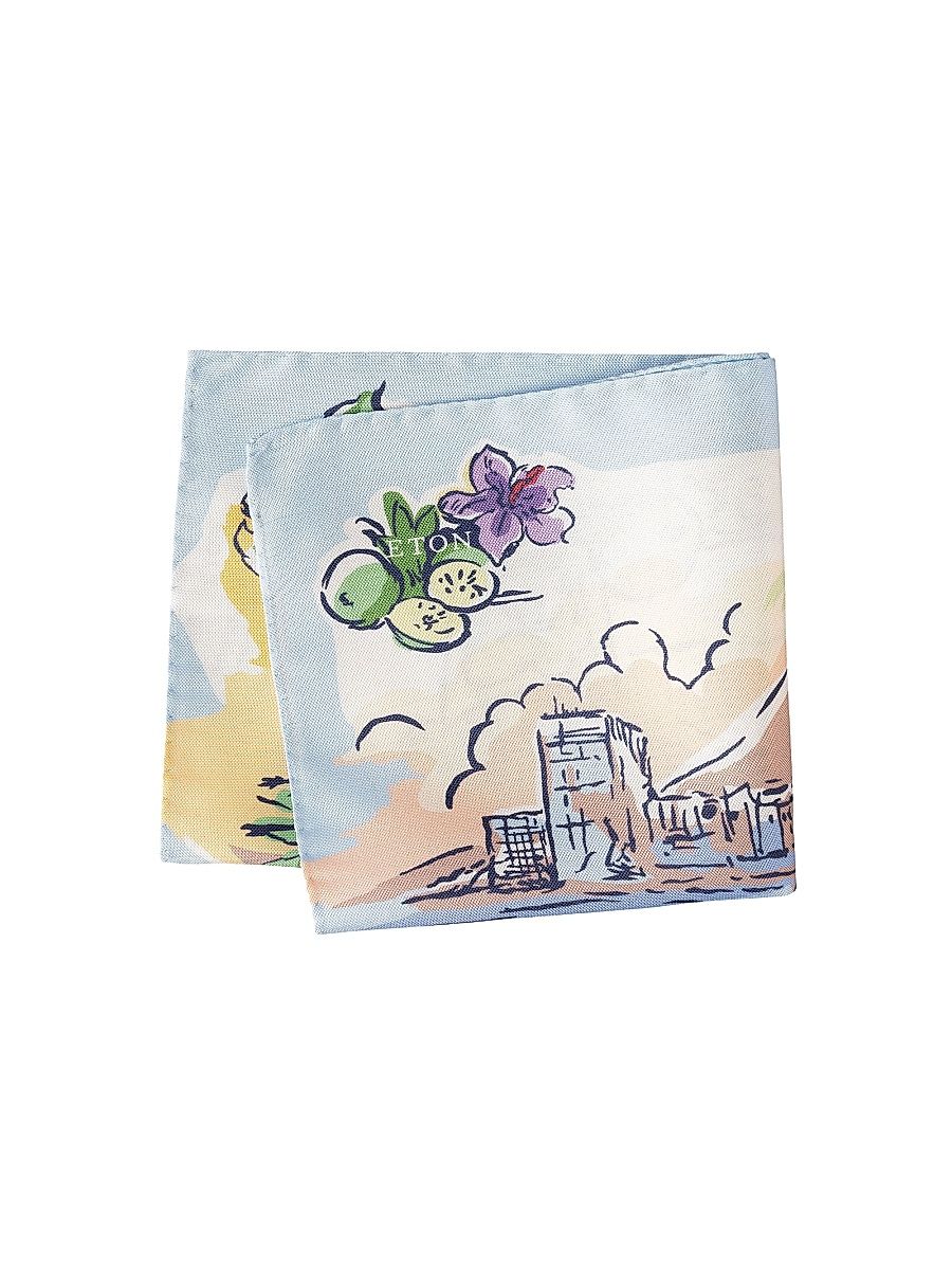 Men's Painting Oxford Silk Pocket Square
