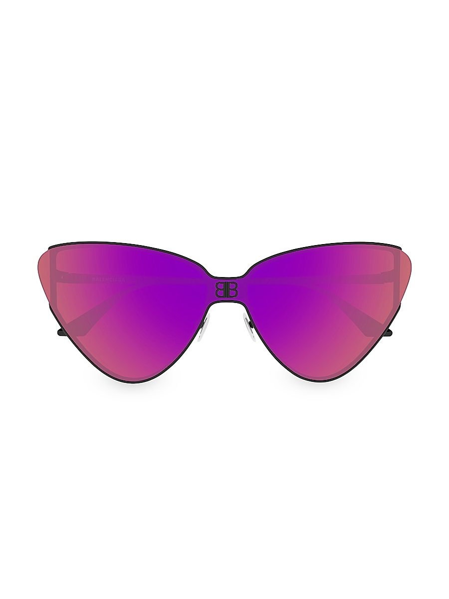 Women's Shield 2.0 99MM Cat-Eye Sunglasses - Black Pink