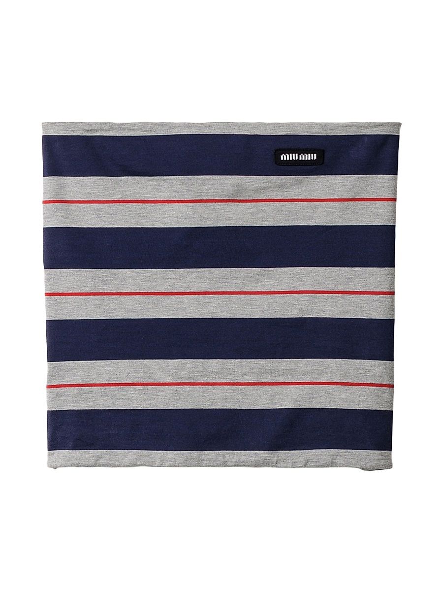 Women's Striped Jersey Top - Grey - Size Small