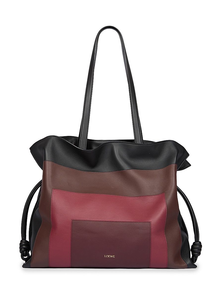 Women's Flamenco XL Square Clutch - Black Burgundy