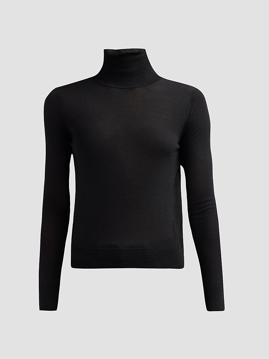 Women's Larkin Wool Sweater - Black - Size XS