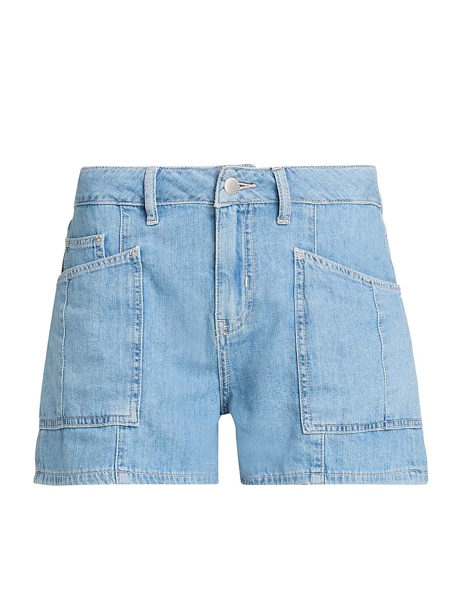 Women's Kyra Cotton High-Rise Denim Shorts - Seattle - Size 32