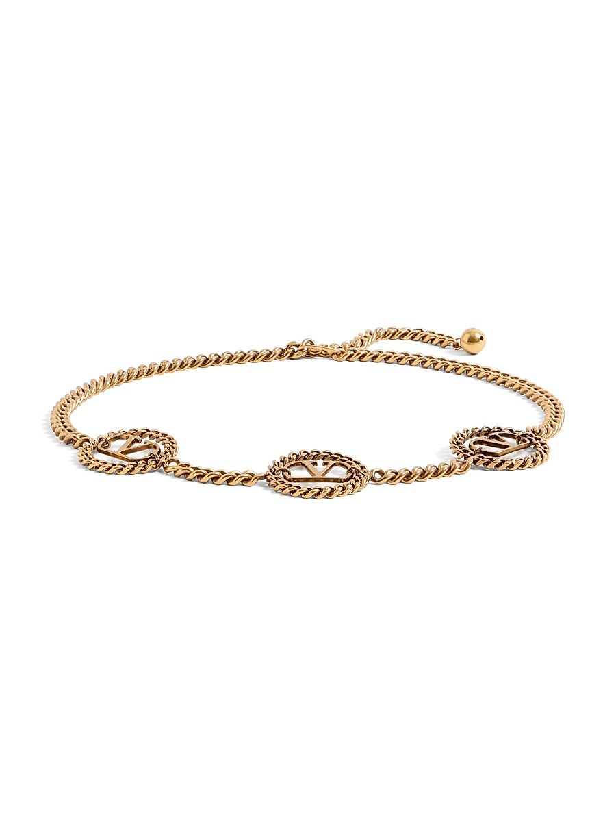 Women's Vlogo Signature Chain Belt - Gold - Size Medium