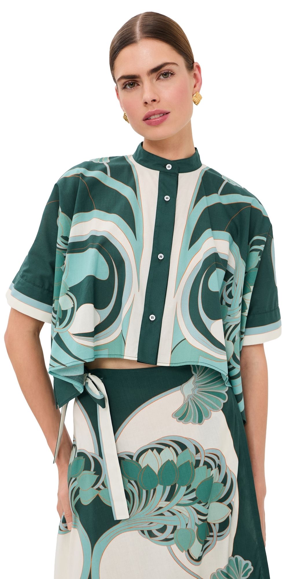 La DoubleJ Mini Foulard Shirt Blooming Tulip Placee L