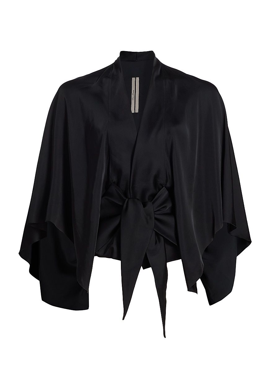 Women's Half Moon Satin Top - Black - Size 4