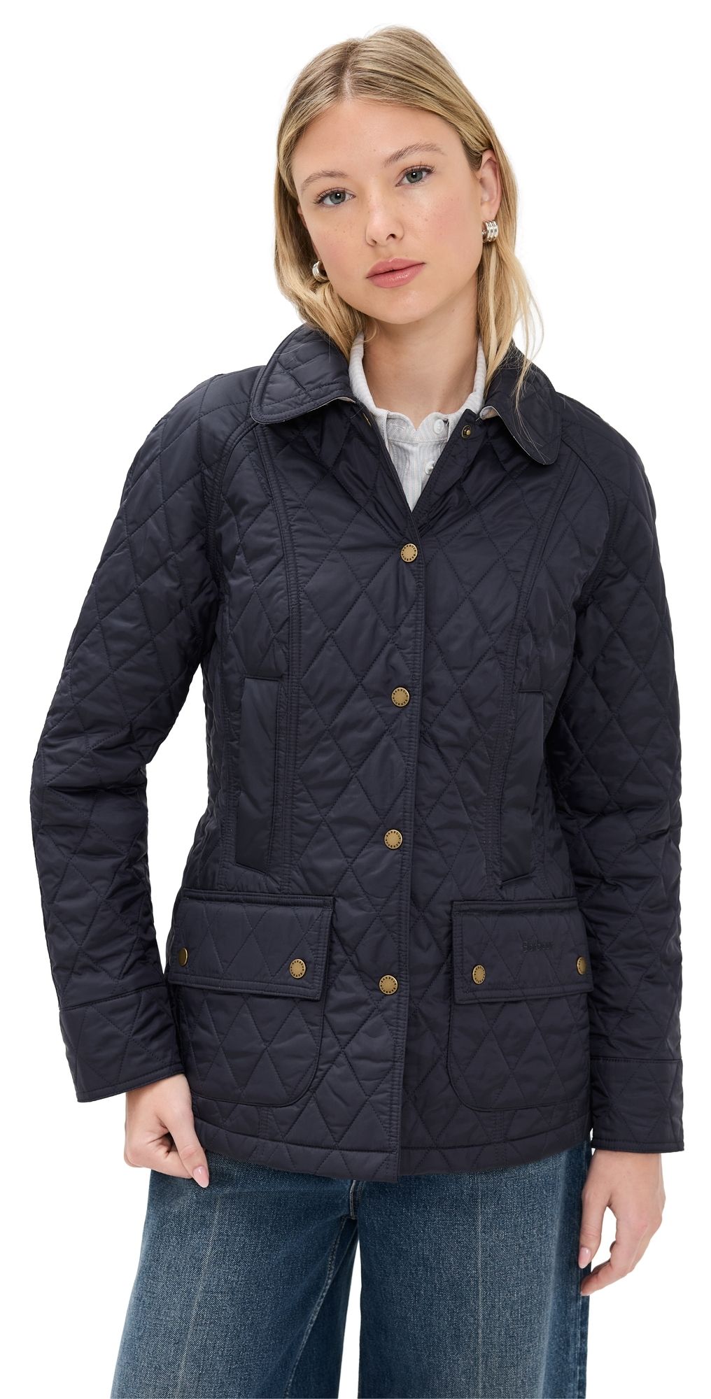 Barbour Barbour Beadnell Quilt Barn Jacket Navy 8