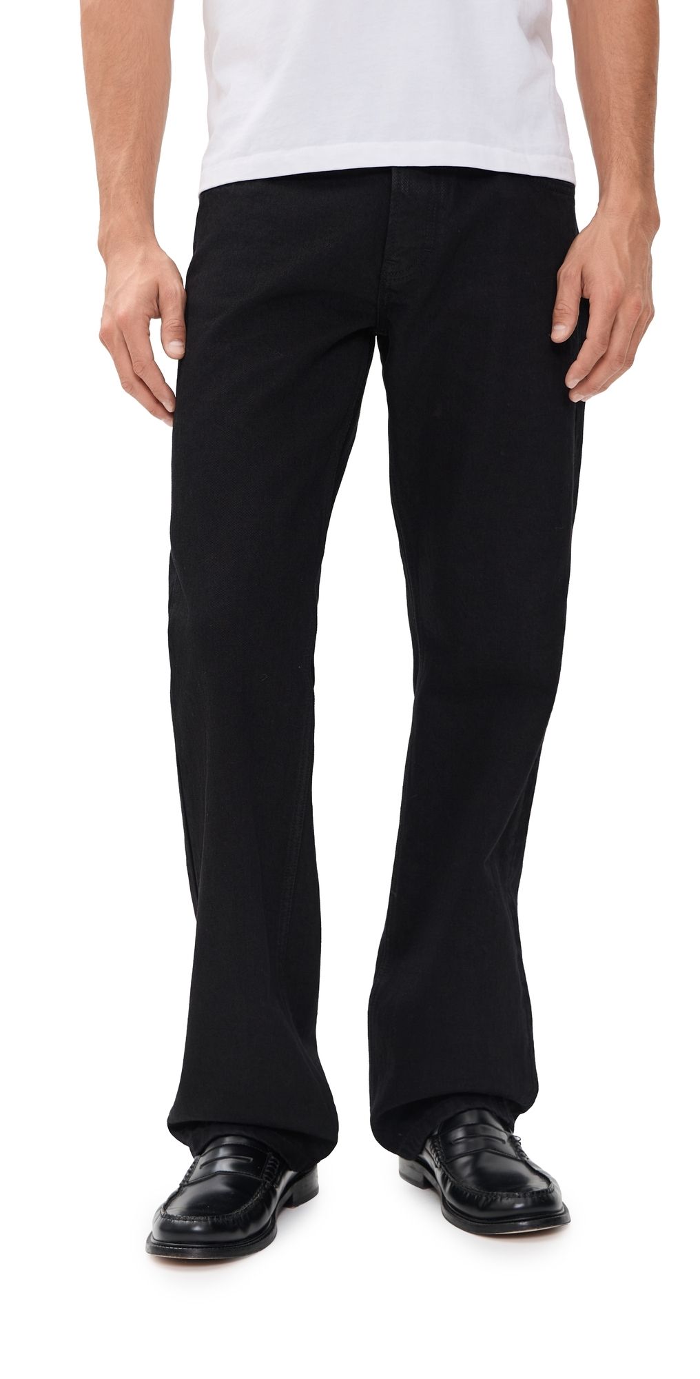 Jeanerica Arrow Regular Straight Leg Jeans Black Rinse 34