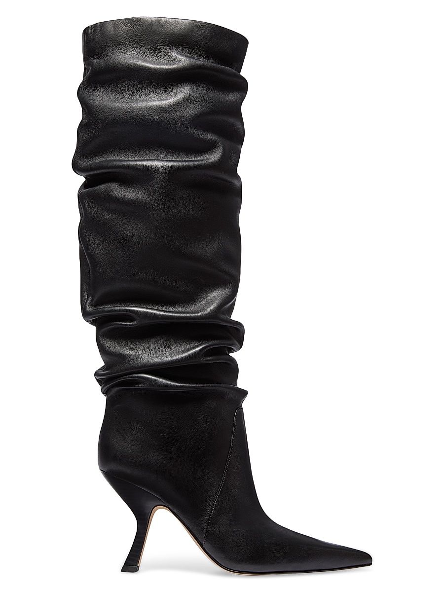 Women's Luna Leather Slouchy Boots - Black - Size 6