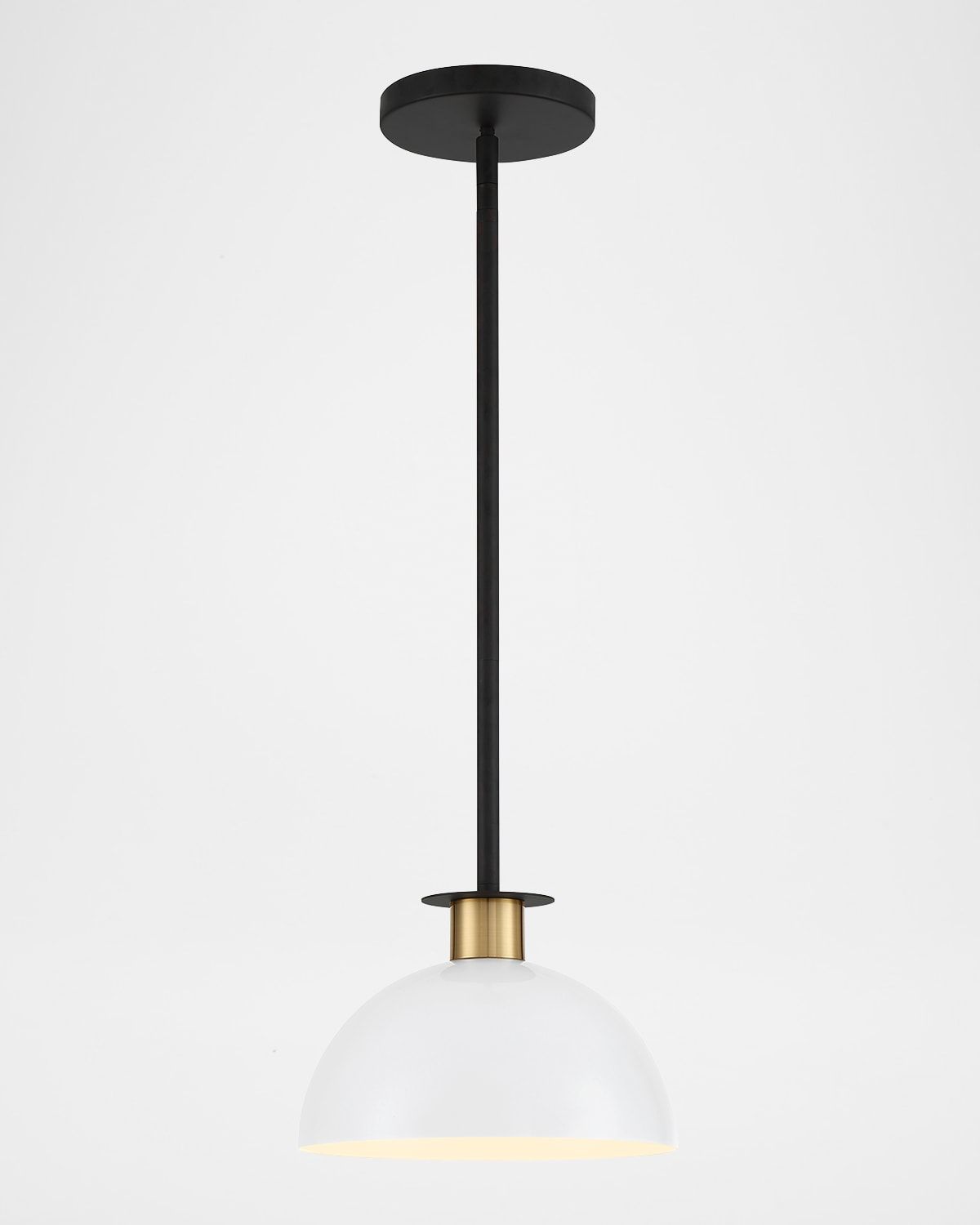 Gigi 1-Light Black and Aged Brass Mini Pendant