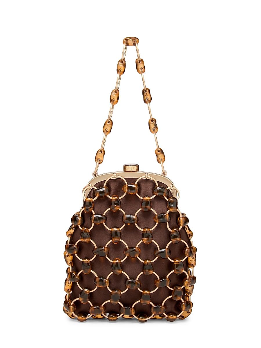 Women's Brielle Beaded Wristlet - Caramel Tortoise