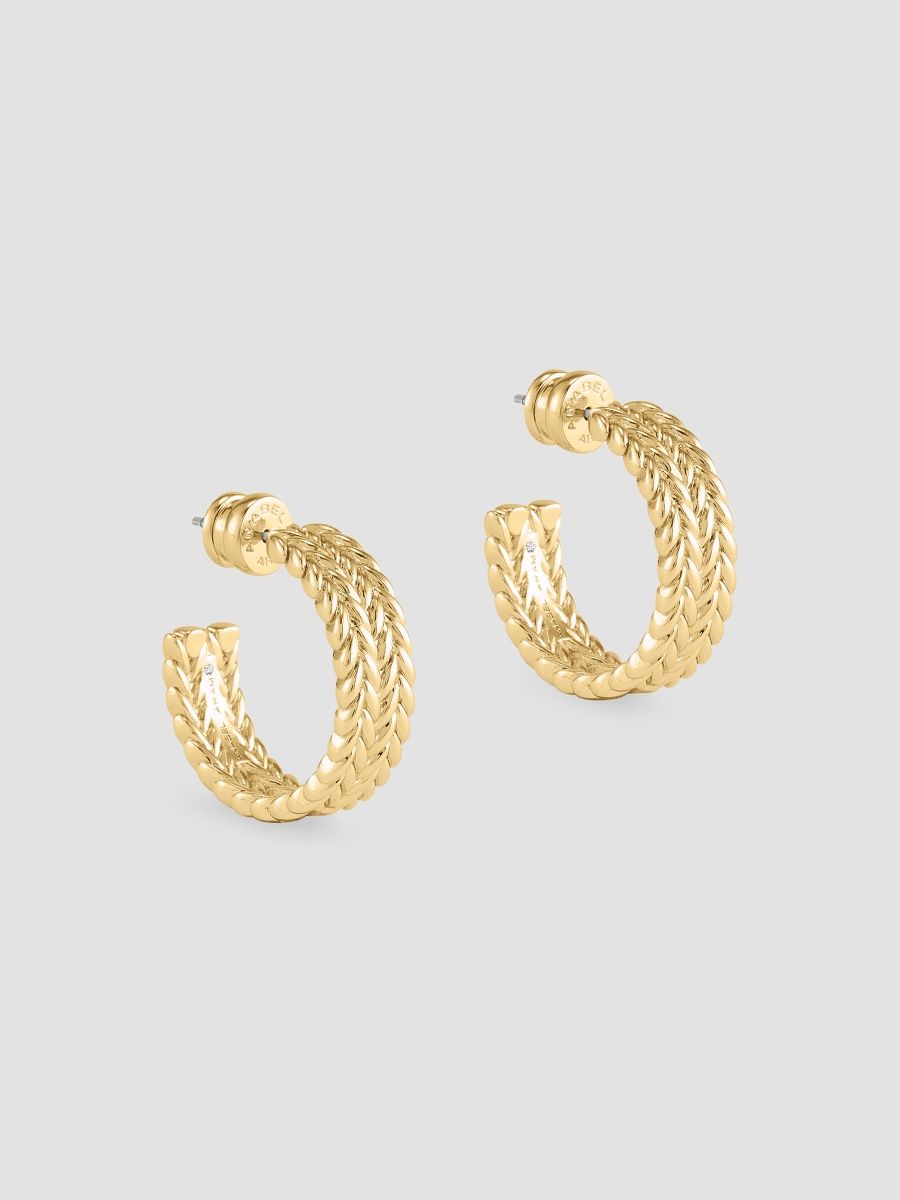 Anabel Aram Women's Cheval 18K-Gold-Plated Braided Hoop Earrings - Yellow Gold